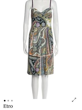 Etro Paisley Print Sleeveless A-Line Dress Size 6 (M) IT 42